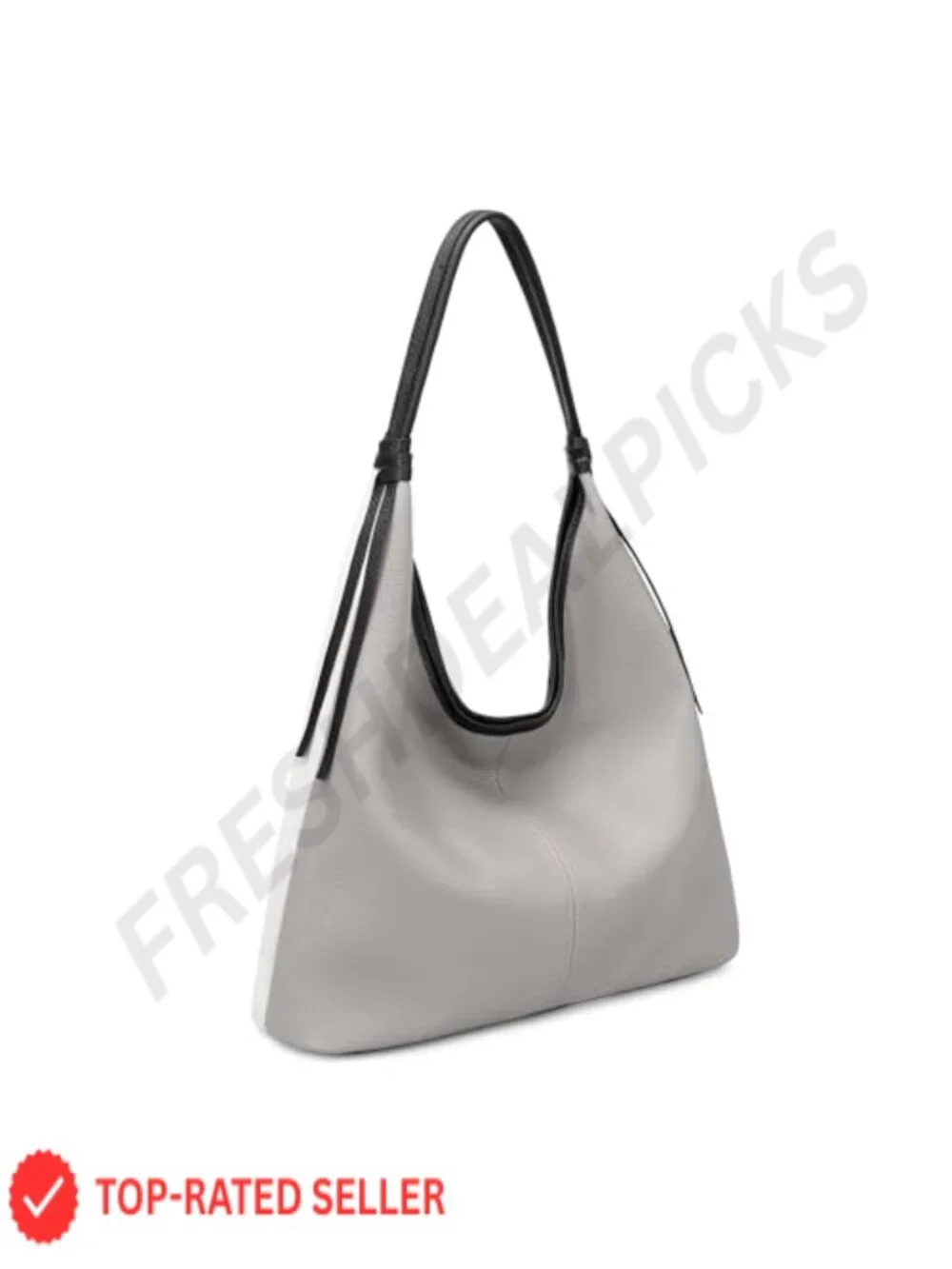 Genuine Leather Slouchy Hobo Bag Women Tassel Magnetic Closure Lightweight Tote